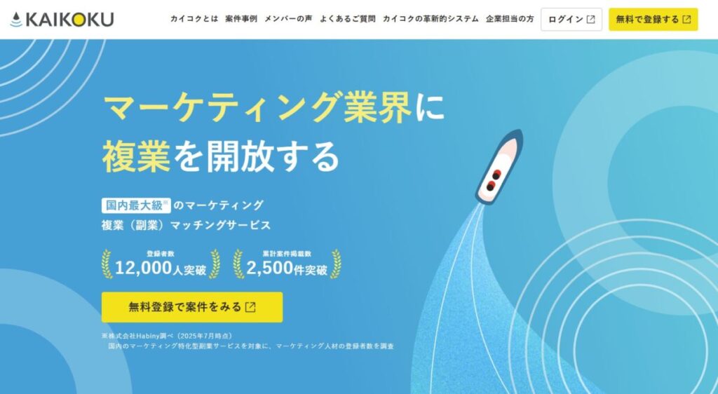 KAIKOKUのTOPページ